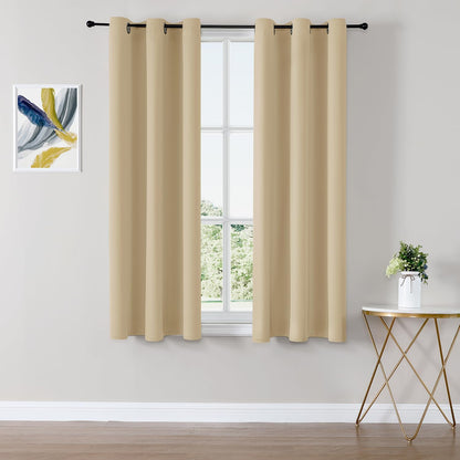 ChrisDowa Blackout Curtains 42x63" Grey, 2 Panels