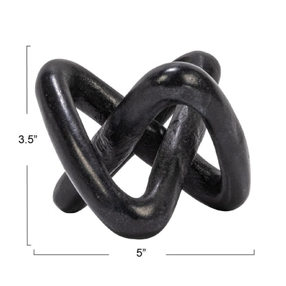 Creative Co-Op Modern Decorative Marble Link Knot, Beige