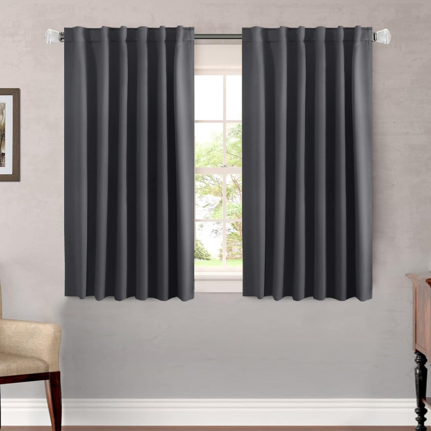 H.VERSAILTEX Blackout Curtains 52x84, 2 Panels