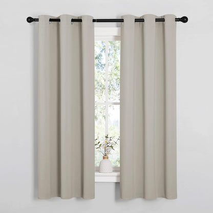 NICETOWN Blackout Curtains 42x63" Black