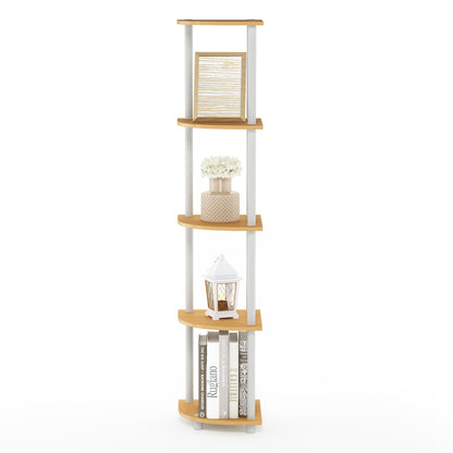 Furinno 5-Tier Corner Shelf, Espresso/Black