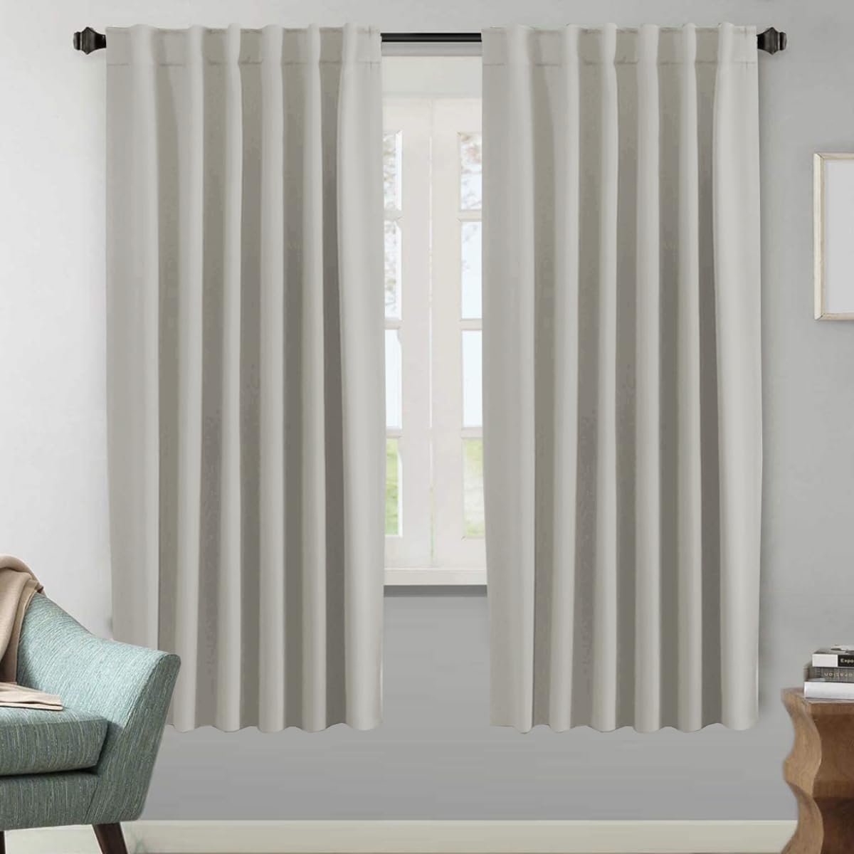 H.VERSAILTEX Blackout Curtains 52x84, 2 Panels