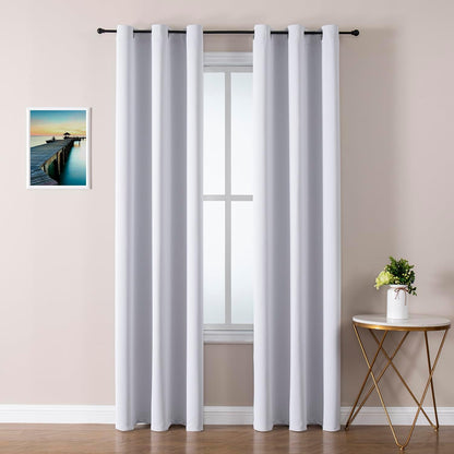 ChrisDowa Blackout Curtains 42x63" Grey, 2 Panels