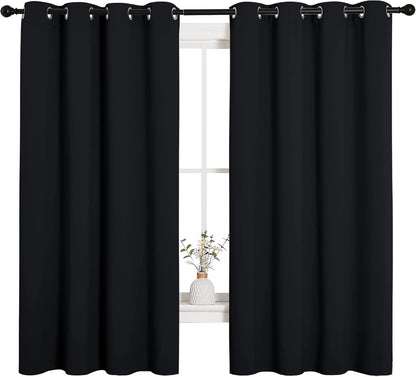 NICETOWN Blackout Curtains 42x63" Black