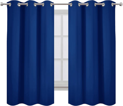 LEMOMO Blackout Curtains 52x84" Black, 2 Panels