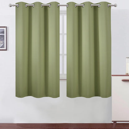 LEMOMO Blackout Curtains 52x84" Black, 2 Panels