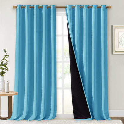 NICETOWN Grey Blackout Curtains 70x108, Set of 2
