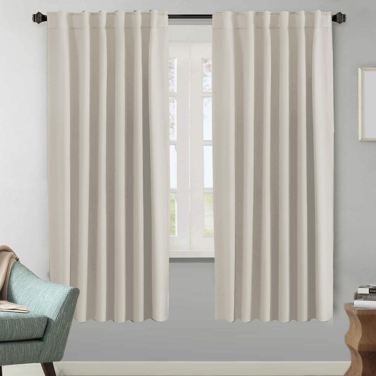 H.VERSAILTEX Blackout Curtains 52x84, 2 Panels