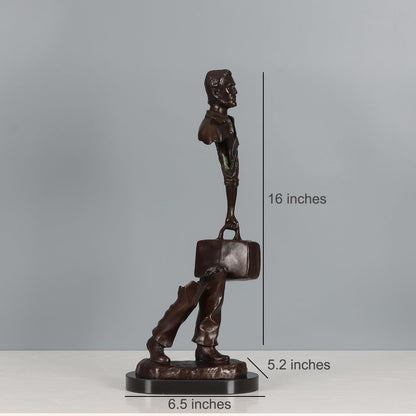 Traveler Man Bronze Statue – Large