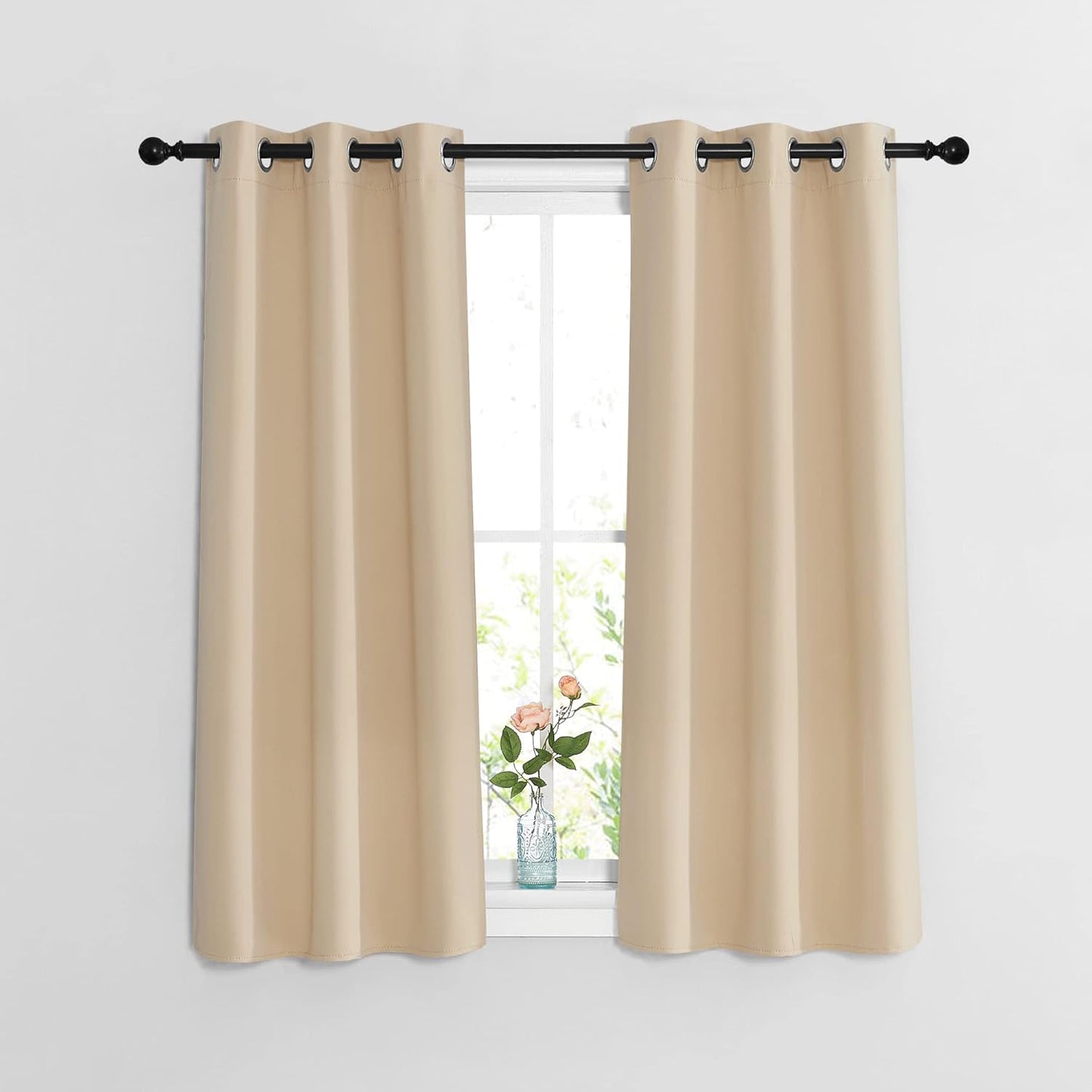 NICETOWN Gray Blackout Curtains for Bedroom