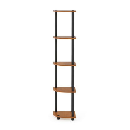 Furinno 5-Tier Corner Shelf, Espresso/Black