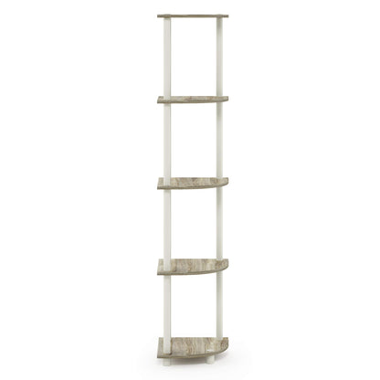 Furinno 5-Tier Corner Shelf, Espresso/Black