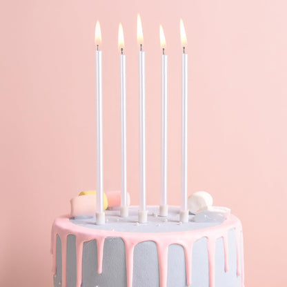 PHD CAKE Gold Long Thin Metallic Birthday Candles