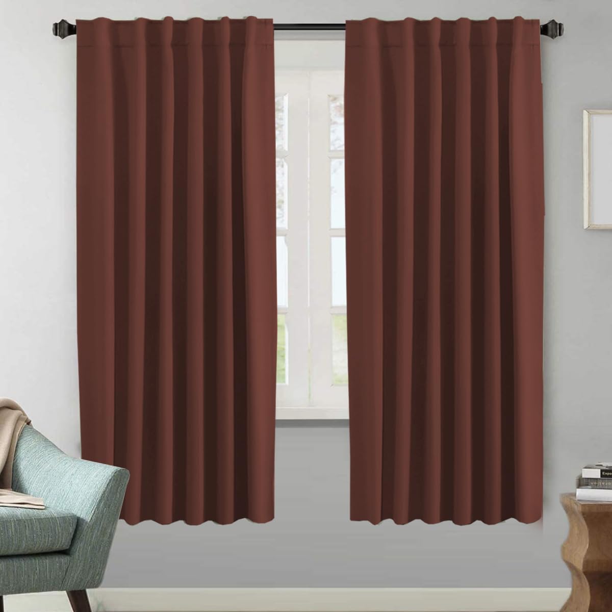 H.VERSAILTEX Blackout Curtains 52x84, 2 Panels