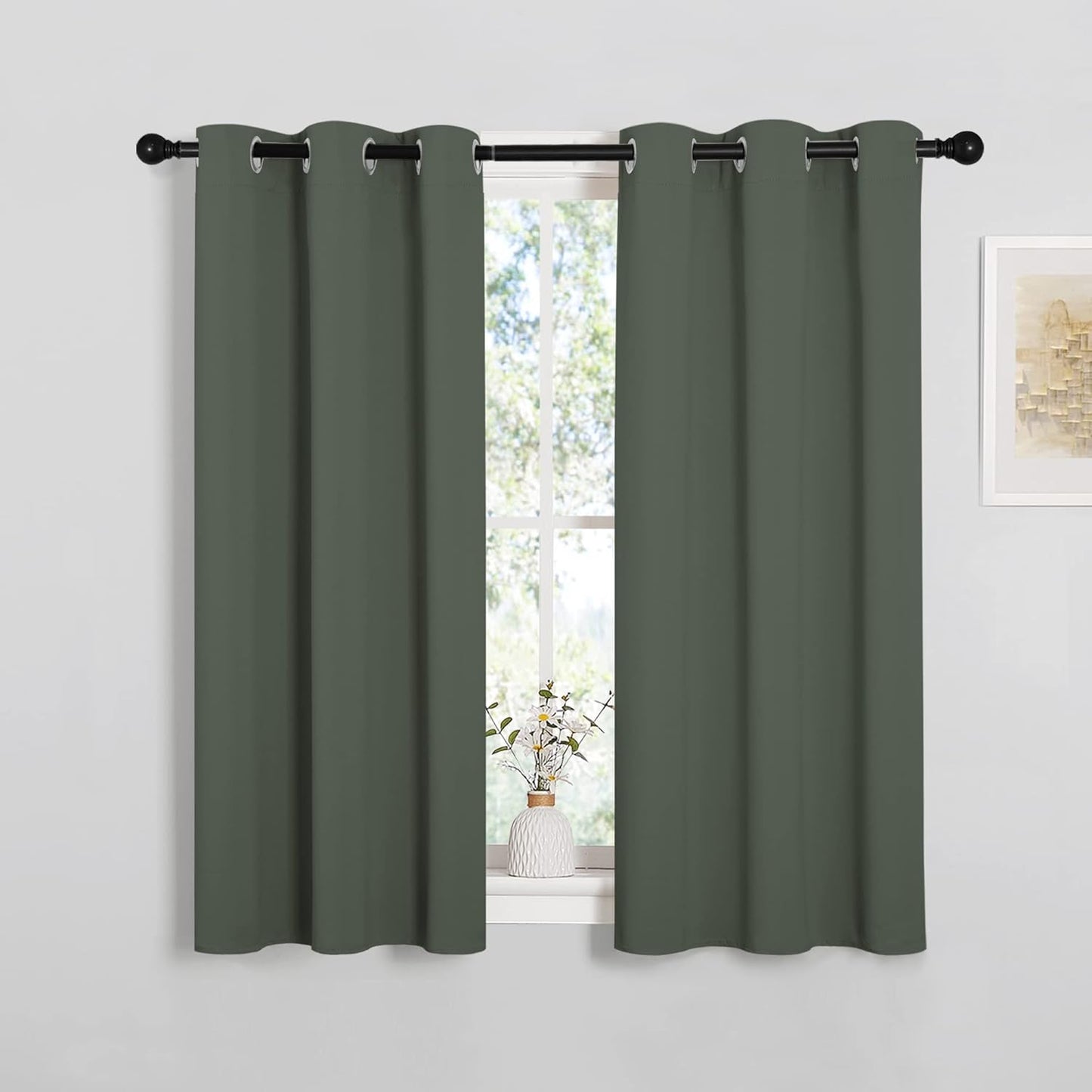 NICETOWN Gray Blackout Curtains for Bedroom