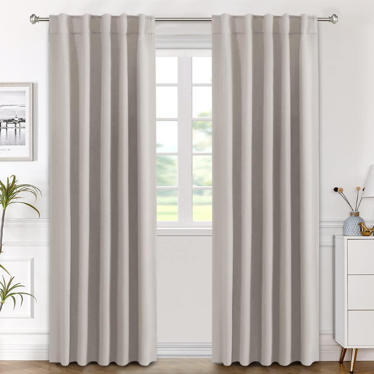 H.VERSAILTEX Blackout Curtains 52x84, 2 Panels