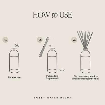 Sweet Water Decor Cashmere Vanilla Reed Diffuser – 3.5oz