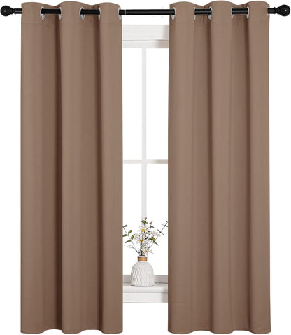 NICETOWN Blackout Curtains 42x63" Black