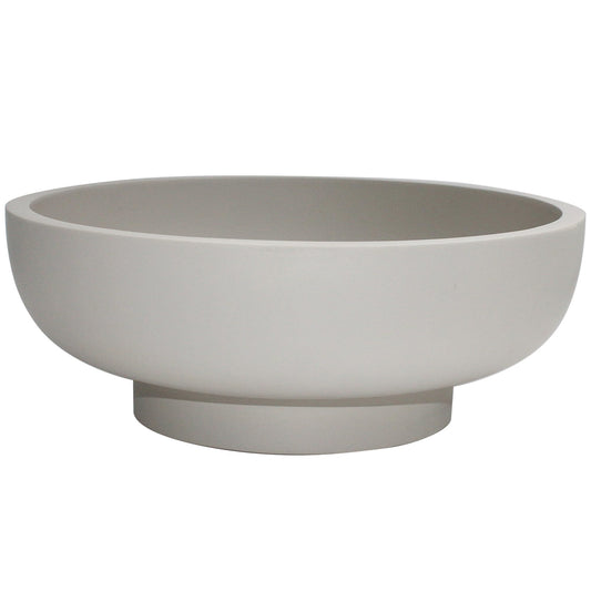 Large Resin Decorative Bowl, Sand Beige