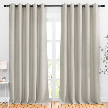 NICETOWN Gray Blackout Curtains for Bedroom