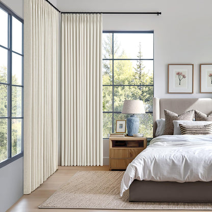 MIULEE Blackout Linen Curtains 96" 2 Panels