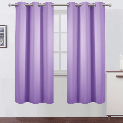 LEMOMO Blackout Curtains 52x84" Black, 2 Panels