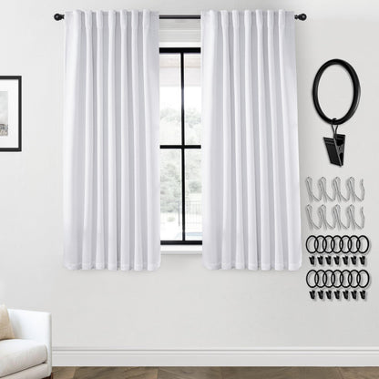 Boho Blackout Curtains Cream 70x90, 2 Panels