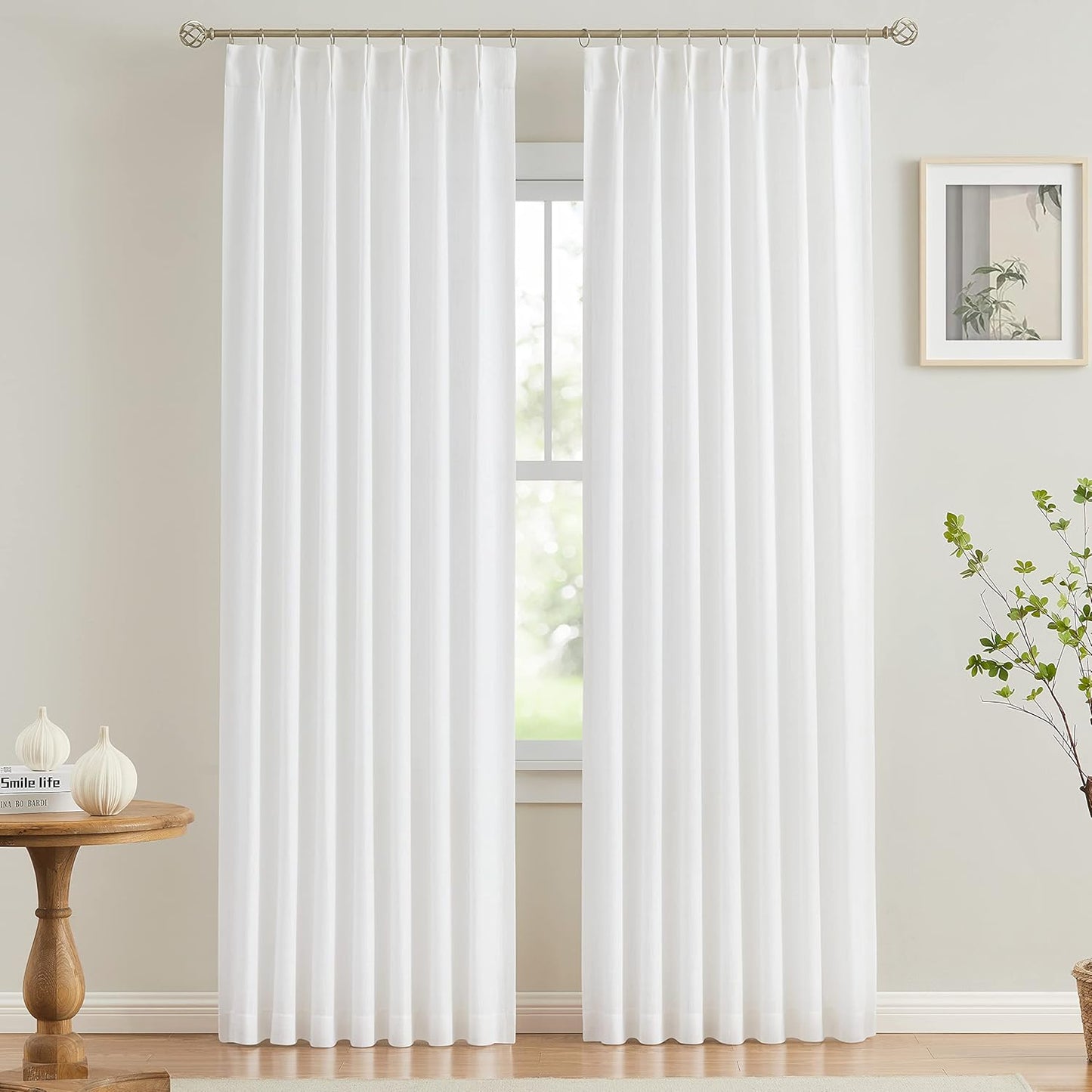 Pinch Pleat Sheer Curtains 42x95, 2 Panels