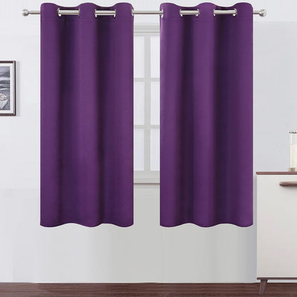 LEMOMO Blackout Curtains 52x84" Black, 2 Panels