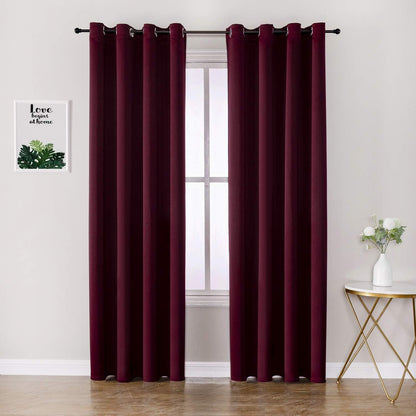 ChrisDowa Blackout Curtains 42x63" Grey, 2 Panels