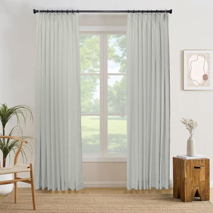 Pinch Pleat Curtain Natural LinenRoom  Curtain