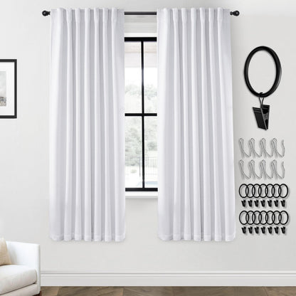 Boho Blackout Curtains Cream 70x90, 2 Panels