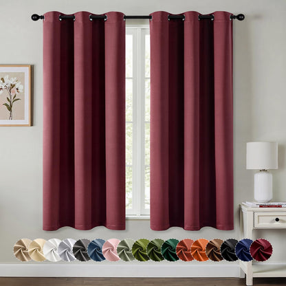 Blackout Curtains – Sage Green, 40"x63", 2 Panels