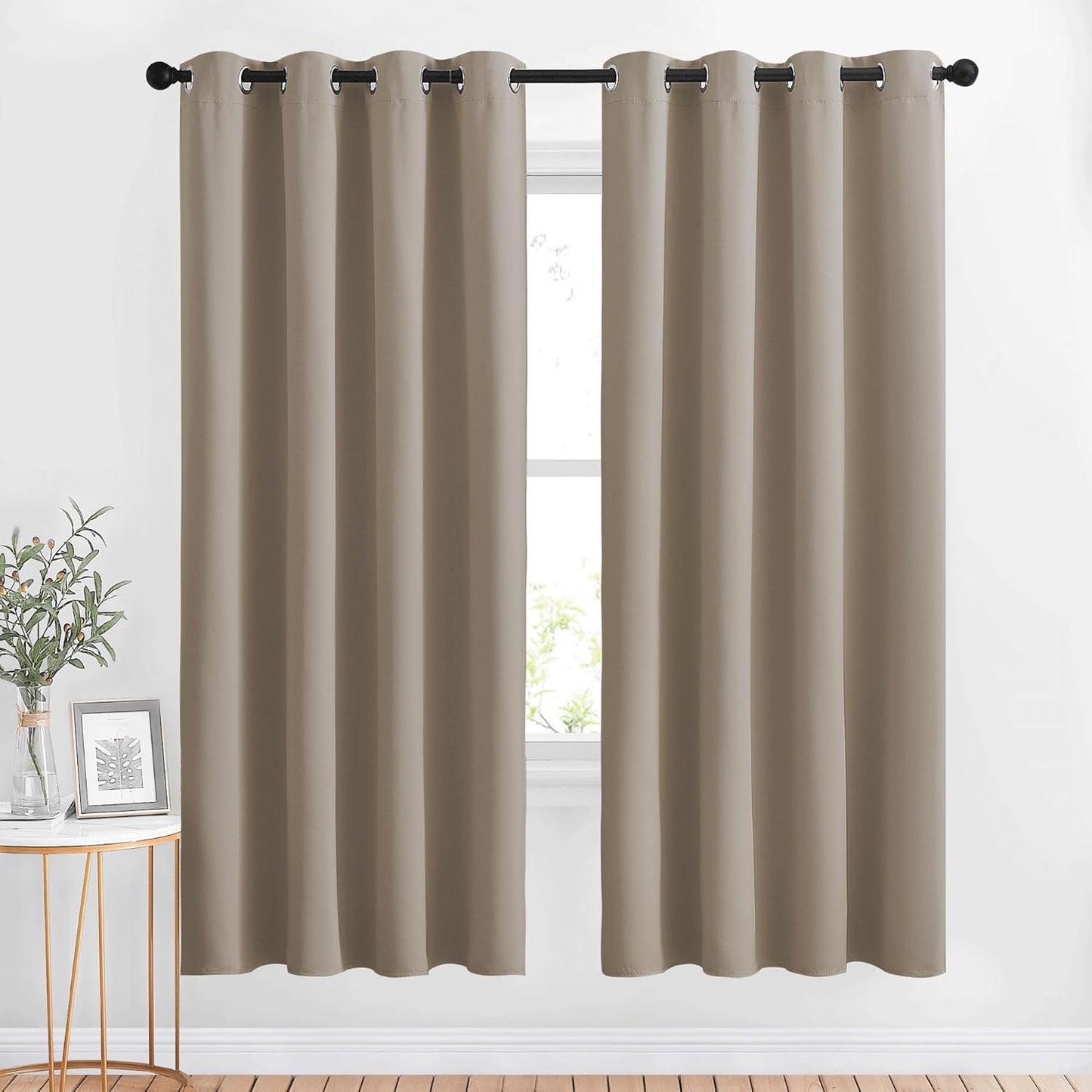 NICETOWN Gray Blackout Curtains for Bedroom