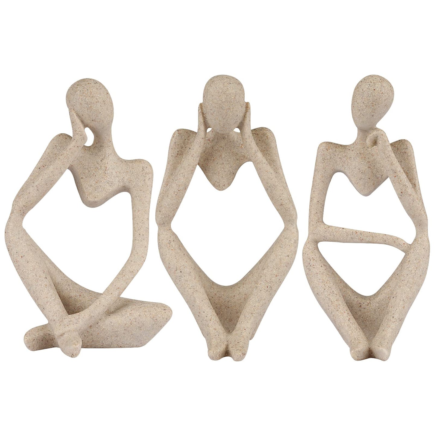 Sandstone Thinker Statue, Small Left