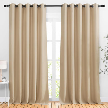 NICETOWN Blackout Curtains 42x63" Black