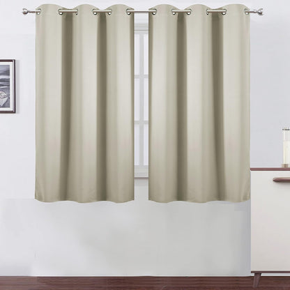 LEMOMO Blackout Curtains 52x84" Black, 2 Panels