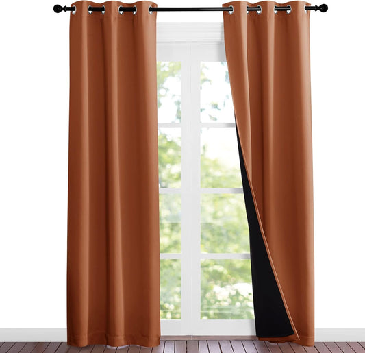NICETOWN Grey Blackout Curtains 70x108, Set of 2