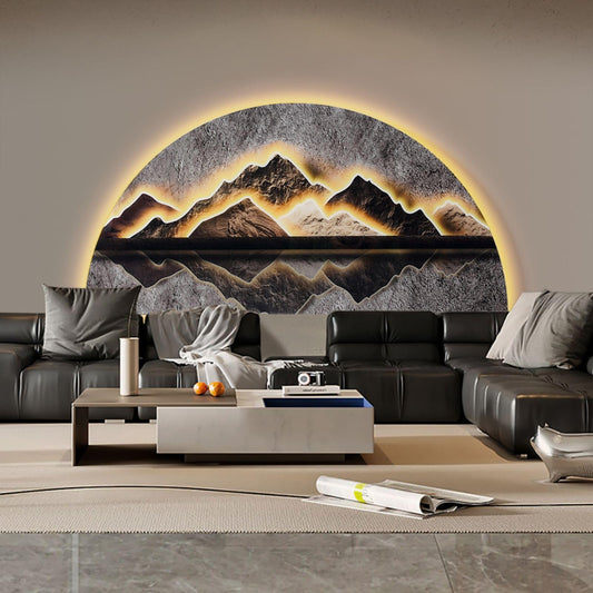 Homary LED Mountain Wall Art 49.2"