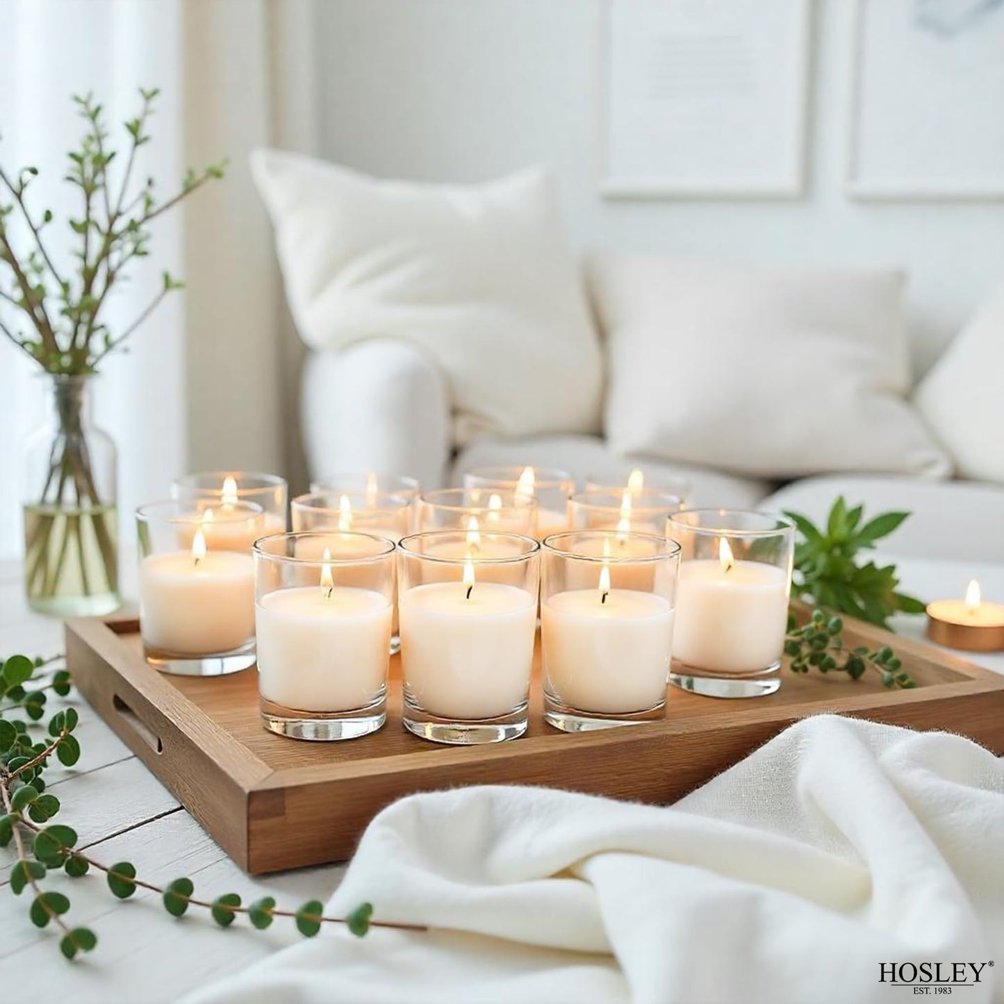 Hosley 240 Ivory Votive Candles