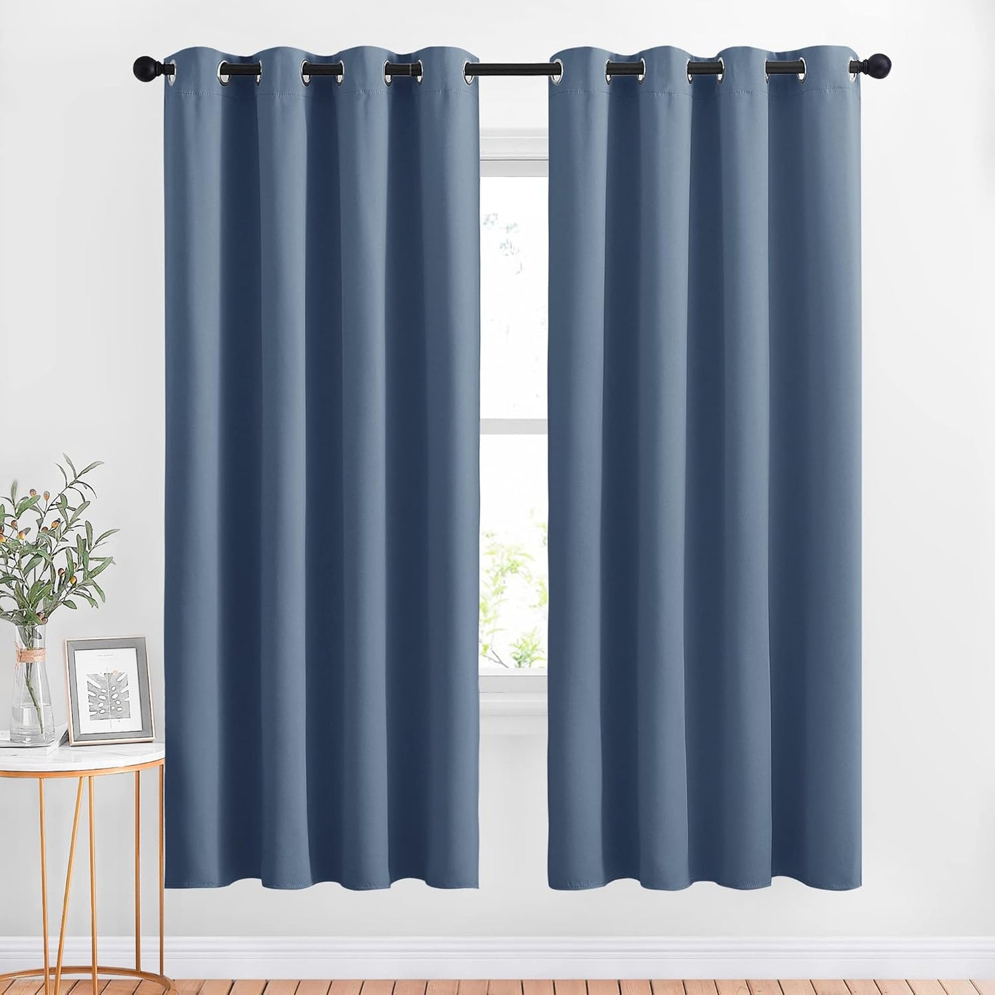 NICETOWN Gray Blackout Curtains for Bedroom