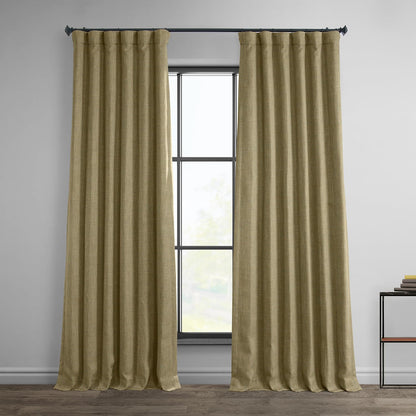 HPD Faux Linen Curtain 100x96" Birch, 1 Panel