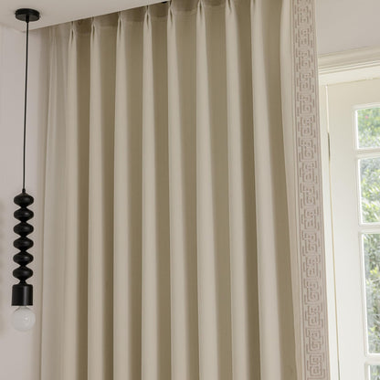 Beige Pinch Pleat Curtains 50x84