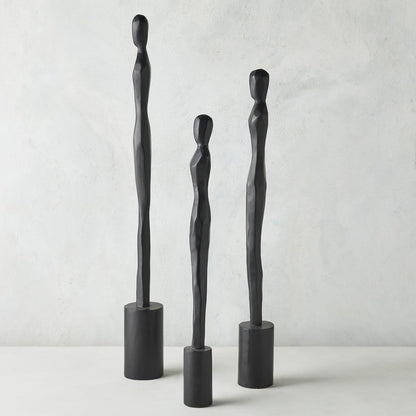 Nikki Chu Female Sculptures, Set of 3, Black
