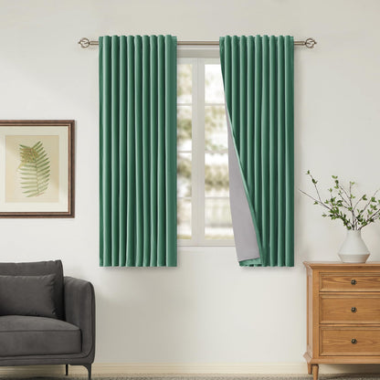 100% Blackout Ivory Off White Velvet Curtains