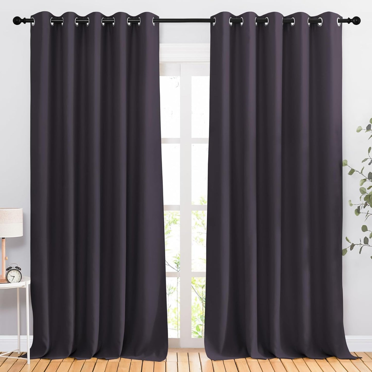 NICETOWN Gray Blackout Curtains for Bedroom