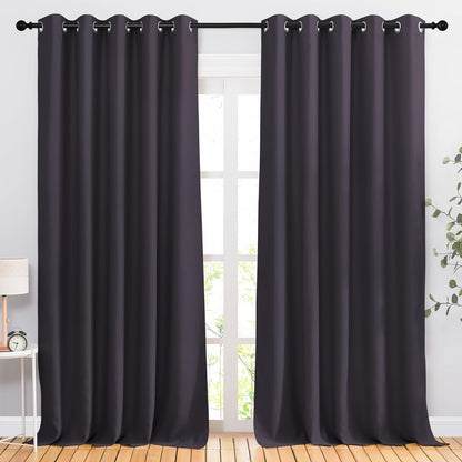 NICETOWN Gray Blackout Curtains for Bedroom