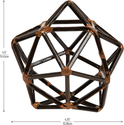 Mind Reader Geometric Metal Sculpture, Black