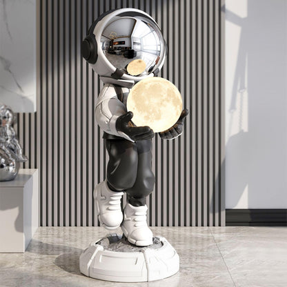 Gold Astronaut Floor Statue