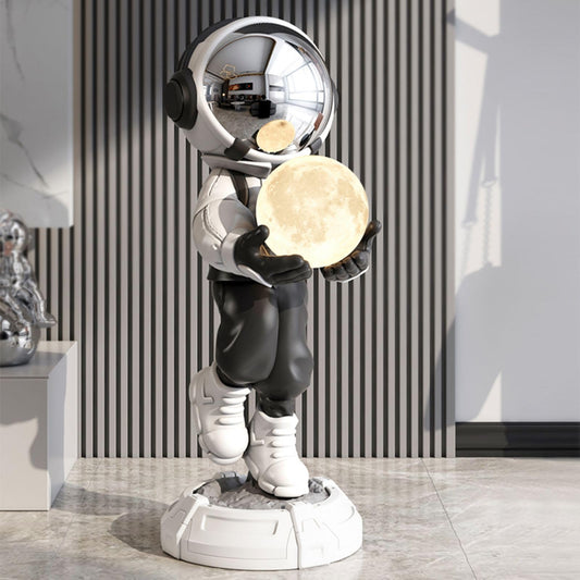 Gold Astronaut Floor Statue